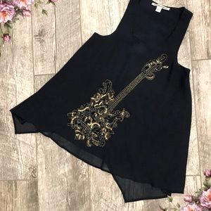 Nashville guitar blouse
